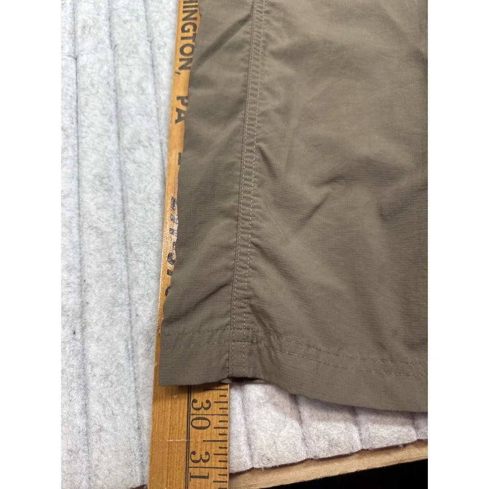 The North Face Mens Nylon Hiking Pants Olive Green Drawstring Utility 31x30